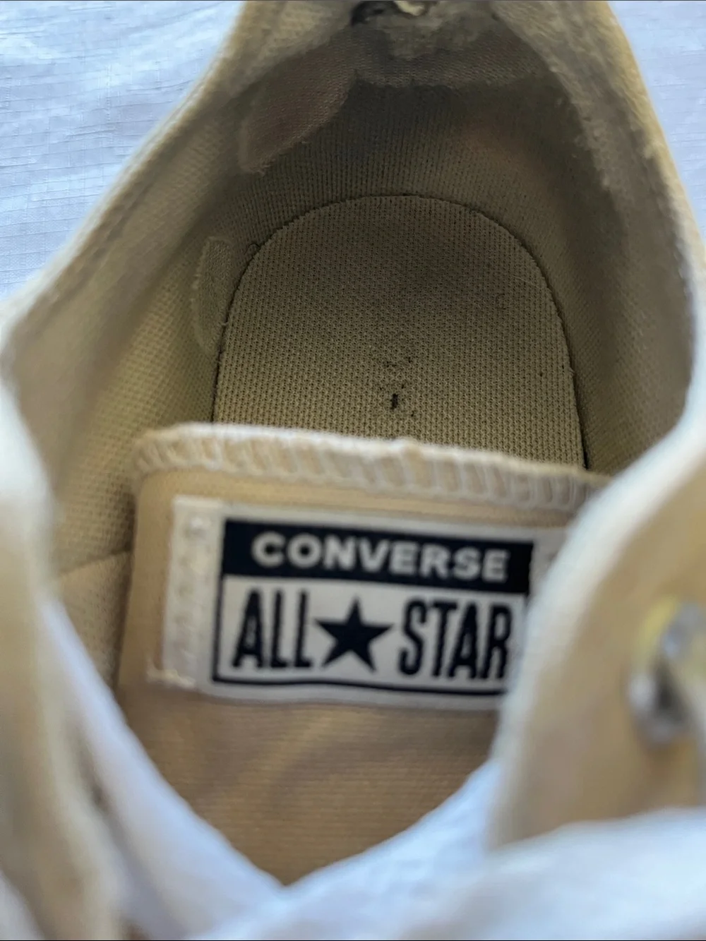 Converse Chuck Taylor Casual Canvas Lace-Up Sneakers in Light Tan Size 8